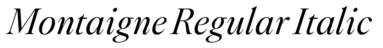 Montaigne Regular Italic